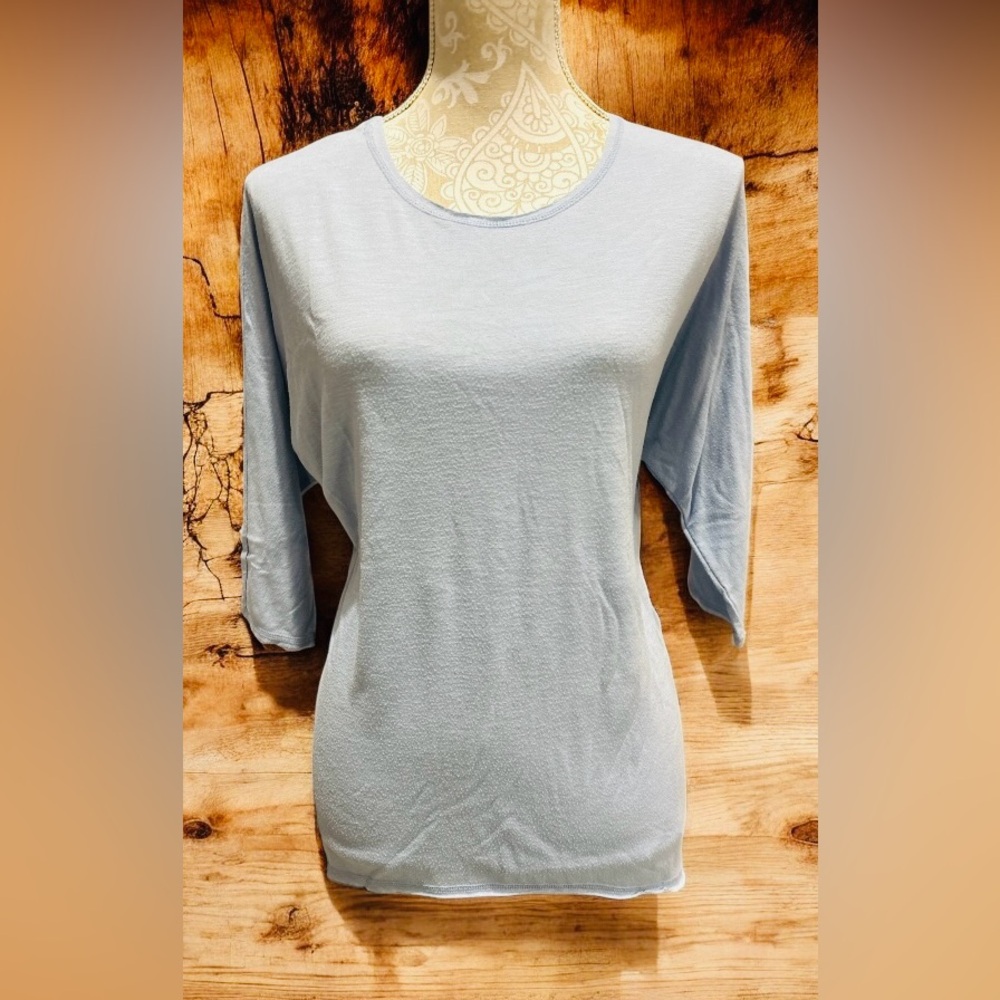 Charming Charlie Women’s Size Medium Light Blue 3/4 Sleeved Top